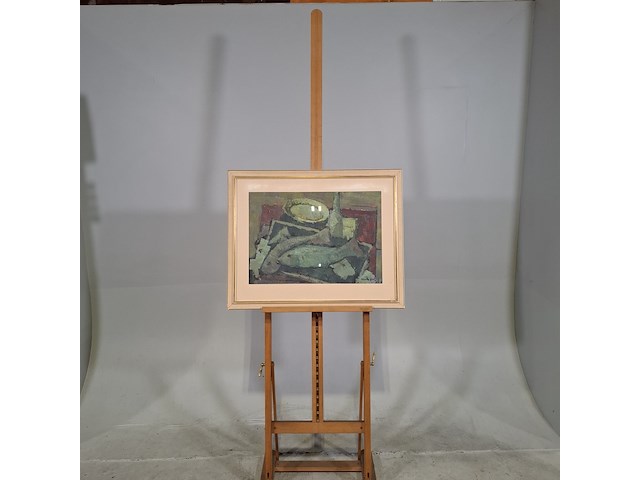 Afbeelding in lijst, j. van der plas, stilleven visser, 1963 - afbeelding 2 van  8