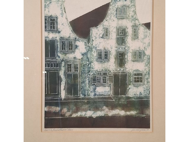 Afbeelding in lijst, j. van geem, kaaspakhuizen edam - afbeelding 3 van  7