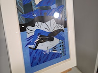 Afbeelding in lijst, maria neefjes, winterse kamer met tent 37/50, 1987 - afbeelding 6 van  8