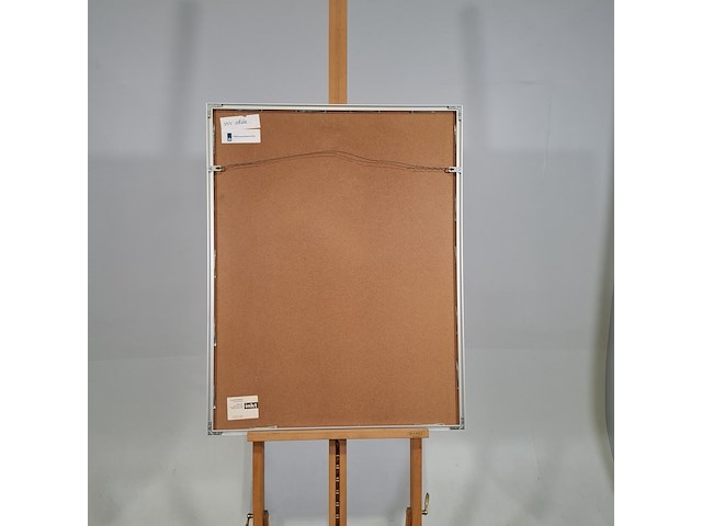 Afbeelding in lijst, maria neefjes, winterse kamer met tent 37/50, 1987 - afbeelding 7 van  8