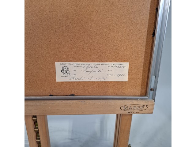 Afbeelding in lijst, s. gouka, compositie, 1977 - afbeelding 6 van  8