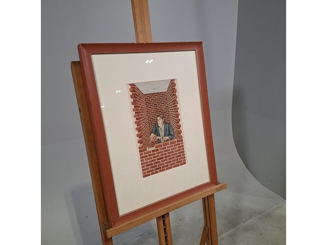 Afbeelding in lijst, ton frederiks, muur, 1976 - afbeelding 2 van  6