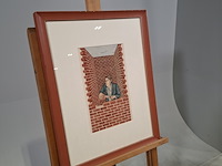 Afbeelding in lijst, ton frederiks, muur, 1976 - afbeelding 2 van  6