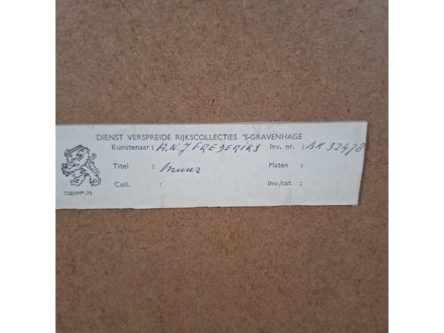 Afbeelding in lijst, ton frederiks, muur, 1976 - afbeelding 6 van  6