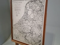 Afbeelding in lijst, voorstelling landkaart nederland en belgie - afbeelding 3 van  9