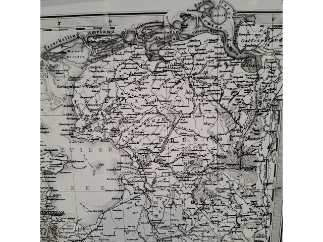 Afbeelding in lijst, voorstelling landkaart nederland en belgie - afbeelding 6 van  9