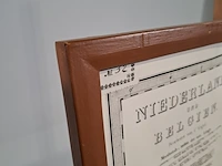 Afbeelding in lijst, voorstelling landkaart nederland en belgie - afbeelding 8 van  9