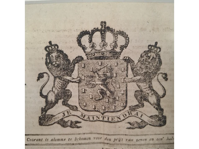 Afbeelding in lijst, voorstelling pagina van de staatscourant - afbeelding 4 van  6