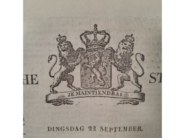 Afbeelding in lijst, voorstelling pagina van de staatscourant - afbeelding 4 van  6