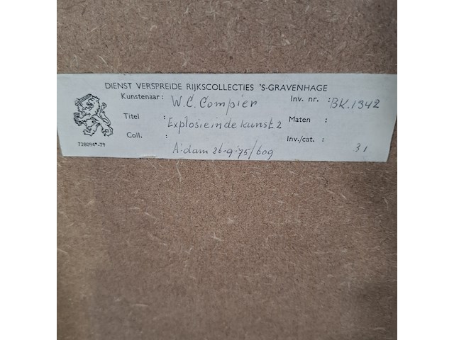 Afbeelding in lijst, wim compier, explosie ii - afbeelding 7 van  7