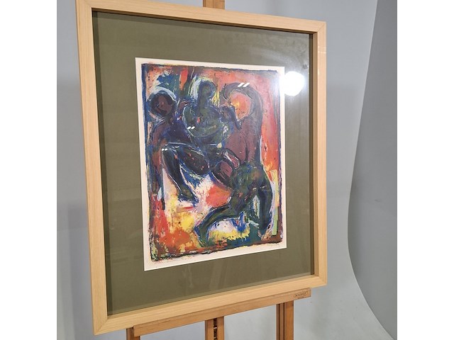 Afbeelding in lijst, w.j. motz, dansers - afbeelding 1 van  8