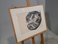 Afbeelding in lijst, w.v. liempt, gelijk een dier, 1969 - afbeelding 2 van  7