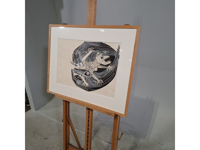 Afbeelding in lijst, w.v. liempt, gelijk een dier, 1969 - afbeelding 3 van  7