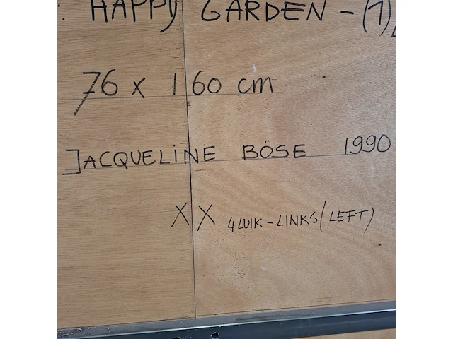 Afbeelding op houten paneel, jaqueline bose, happy garden - afbeelding 7 van  7