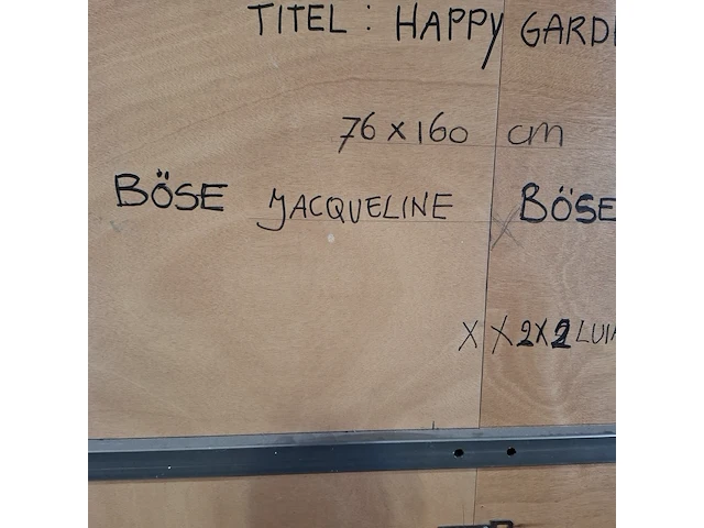 Afbeelding op houten paneel , jaqueline bose, happy garden - afbeelding 6 van  6