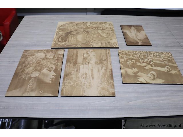 Afbeeldingen/schilderijen - 5 stuks - afbeelding 1 van  6