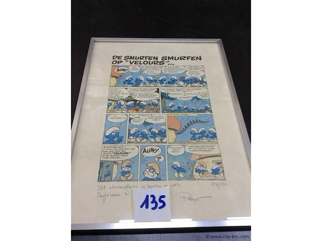 Afdruk de smurfen getekend - afbeelding 1 van  2