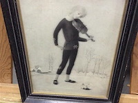 Afdruk vioolspeelster - afbeelding 1 van  2