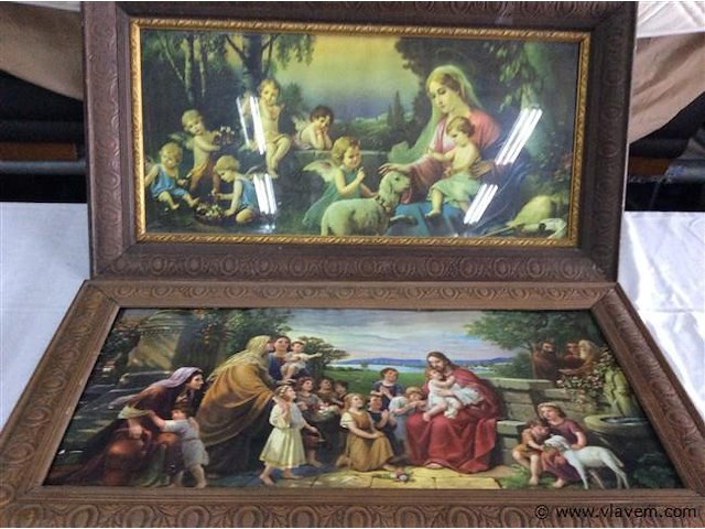 Afdrukken religieus 2stuks - afbeelding 1 van  3