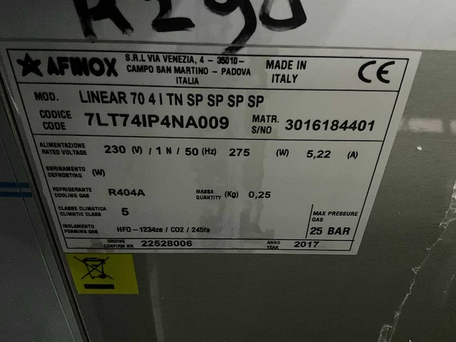 Afinox linear 70 4 i tn koelwerkbank - afbeelding 7 van  7