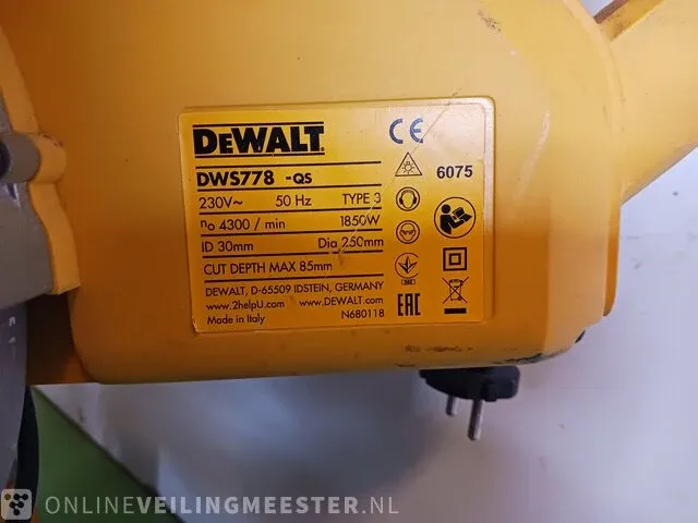 Afkort- en verstekzaagmachine met onderstel dewalt, dws778qs - afbeelding 7 van  13