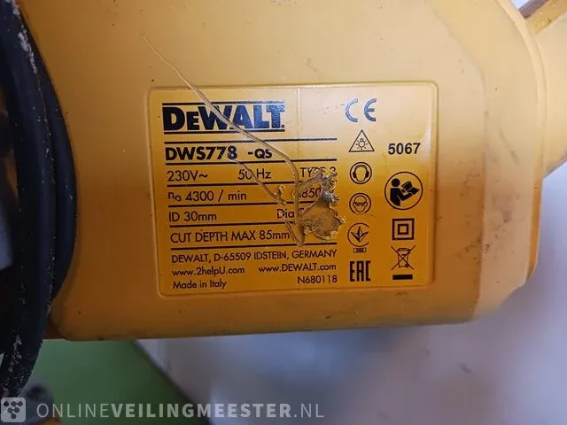 Afkort- en verstekzaagmachine met onderstel dewalt, dws778qs - afbeelding 7 van  13