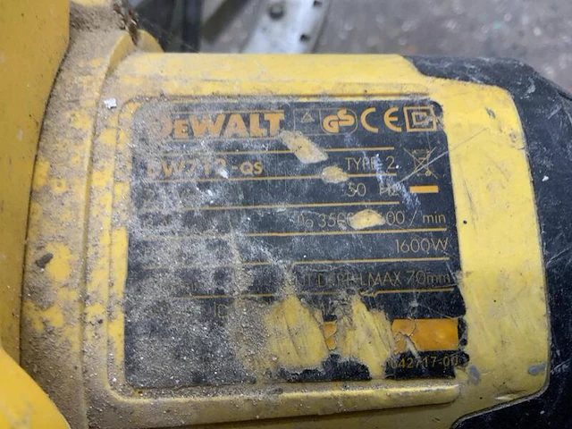 Afkortcirkel zaag, dewalt, dw712-qs, geel - afbeelding 3 van  4