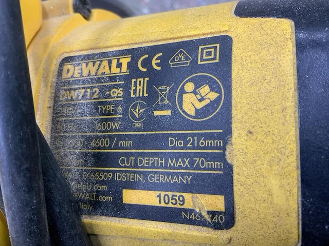 Afkortcirkel zaag, dewalt, dw712-qs - afbeelding 5 van  5