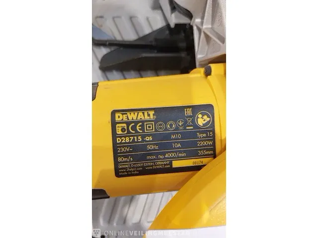 Afkortzaag dewalt, d28715-qs - afbeelding 5 van  6