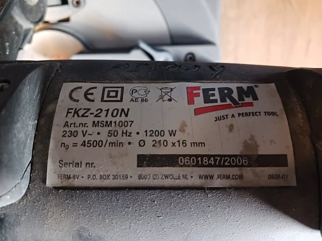 Afkortzaag ferm, fkz-210n, 2006 - afbeelding 7 van  7