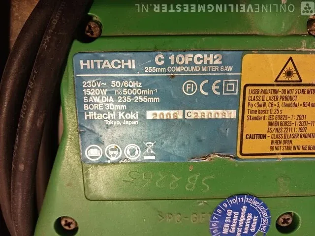 Afkortzaag hitachi, c10fch2 laser, bouwjaar 2008 - afbeelding 8 van  8