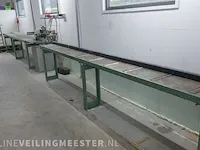 Afkortzaag met 2 rollerbank 2x4 meter graule, groen - afbeelding 1 van  5