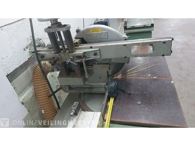 Afkortzaag met 2 rollerbank 2x4 meter graule, groen - afbeelding 2 van  5