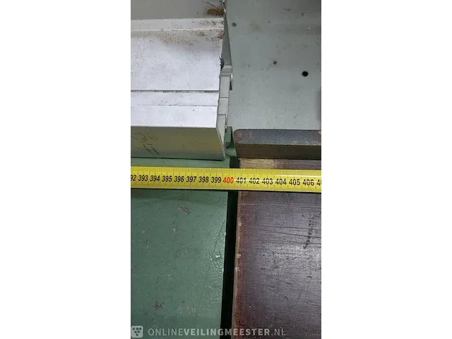 Afkortzaag met 2 rollerbank 2x4 meter graule, groen - afbeelding 4 van  5