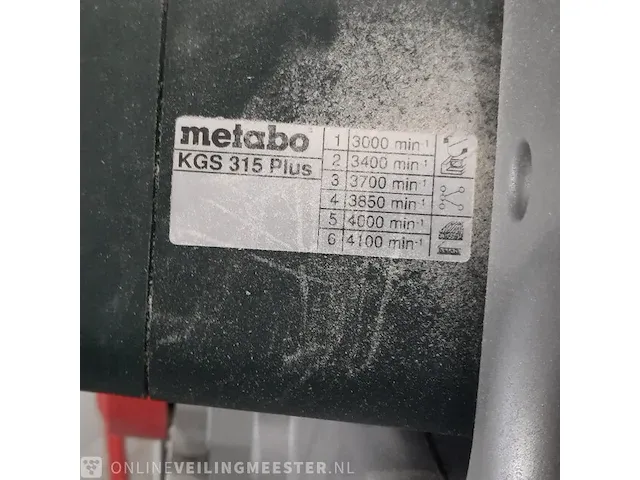 Afkortzaag metabo, kgs 315 plus - afbeelding 9 van  9