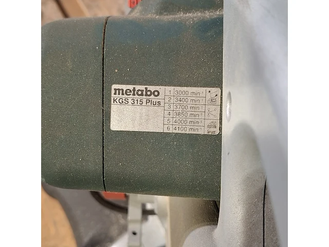 Afkortzaag, metabo, kgs 315 plus - afbeelding 11 van  11