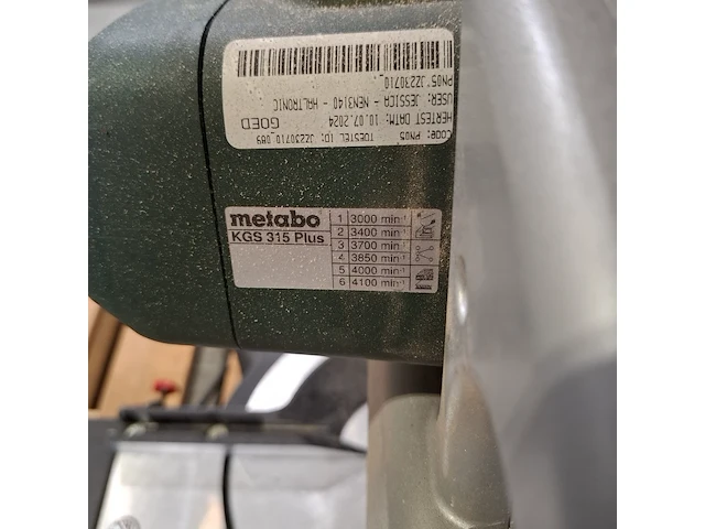Afkortzaag, metabo, kgs 315 plus - afbeelding 4 van  13
