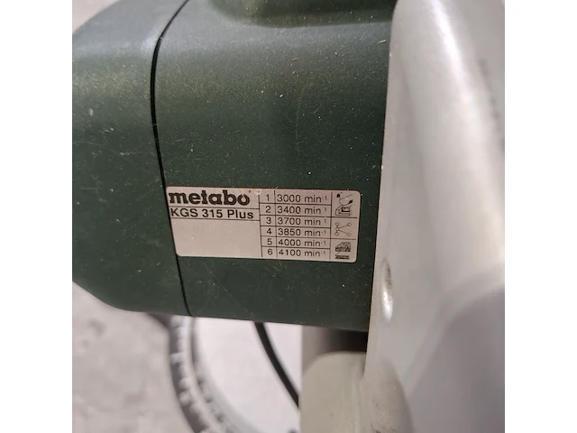 Afkortzaag, metabo, kgs 315 plus - afbeelding 3 van  12