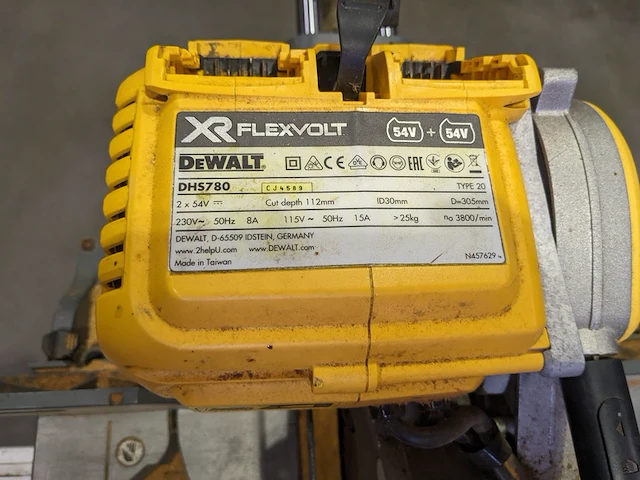 Afkortzaagmachine op onderstel, dewalt, dhs780 type20 - afbeelding 13 van  18