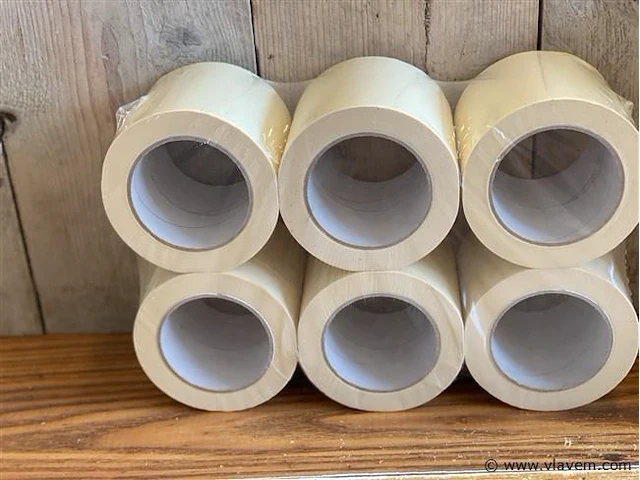 Afplaktape, 10 cm breed, lengte 50m, 18 rollen - afbeelding 2 van  3