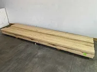 Afrikaans eikenhout - balk fraké - 450x15,3x5 cm (10x) - afbeelding 1 van  6