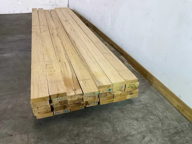 Afrikaans eikenhout - balk fraké - 450x15,3x5 cm (10x) - afbeelding 2 van  6