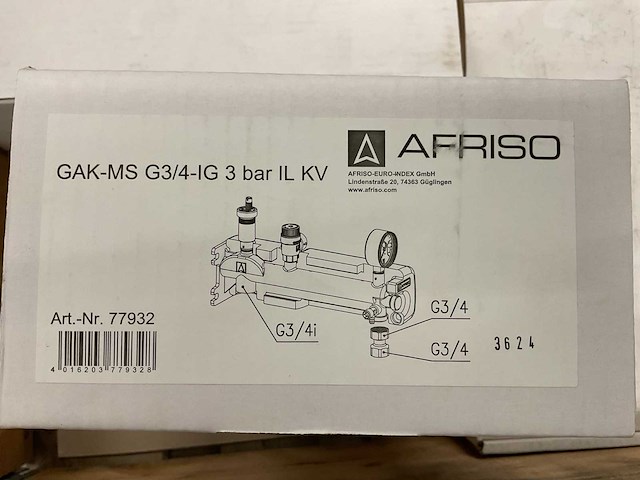 Afriso gak-ms g3/4-ig 77932 vataansluitgroep (3x) - afbeelding 2 van  2
