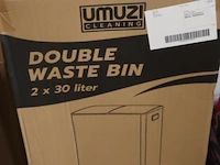 Afvalbak, dubbel - 2x30ltr - kleur zilver - afbeelding 2 van  4