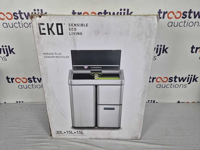 Afvalbak eko recycle mirage plus sensor 30+15+15l - afbeelding 2 van  2