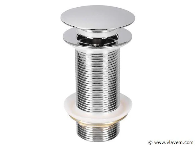 Afvoerplug pop up - design - chroom - afbeelding 1 van  4