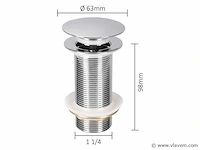 Afvoerplug pop up - design - chroom - afbeelding 2 van  4