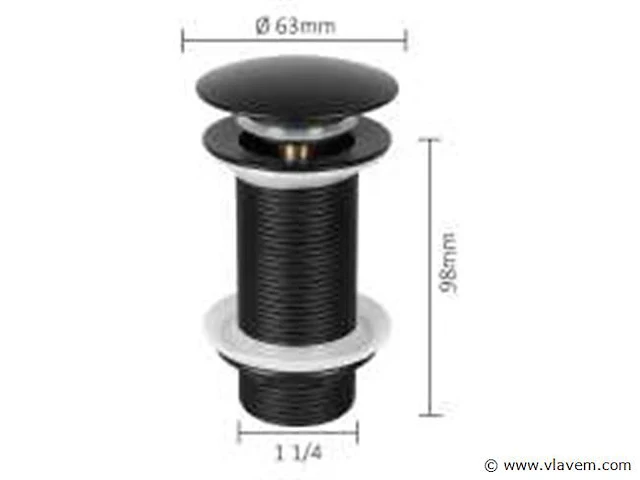 Afvoerplug pop up - design - zwart - afbeelding 2 van  4