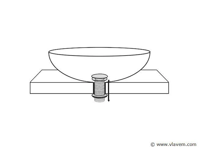 Afvoerplug pop up - design - zwart - afbeelding 3 van  4