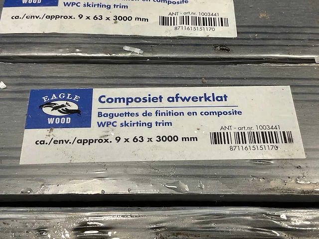 Afwerklat composiet 300x6,3x0,9 cm antraciet (145x) - afbeelding 6 van  7